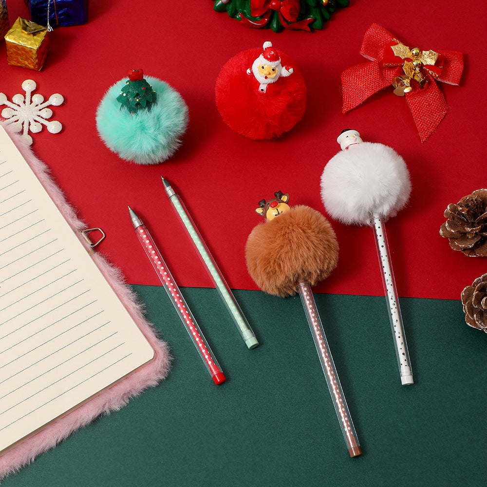 Wholesale Christmas Series Plush Ballpoint Pen